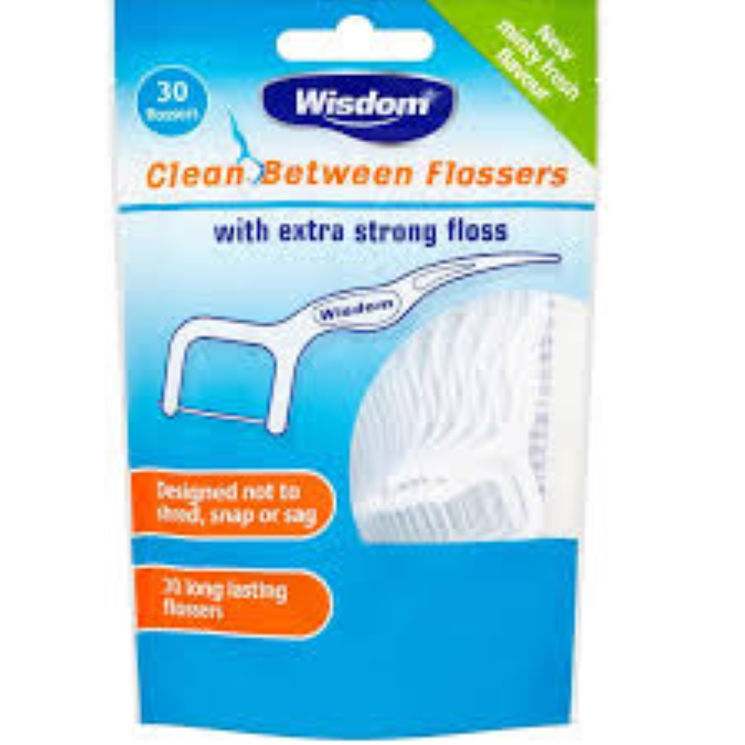 WISDOM CLEAN BETWEEN FLOSSERS 5'S
